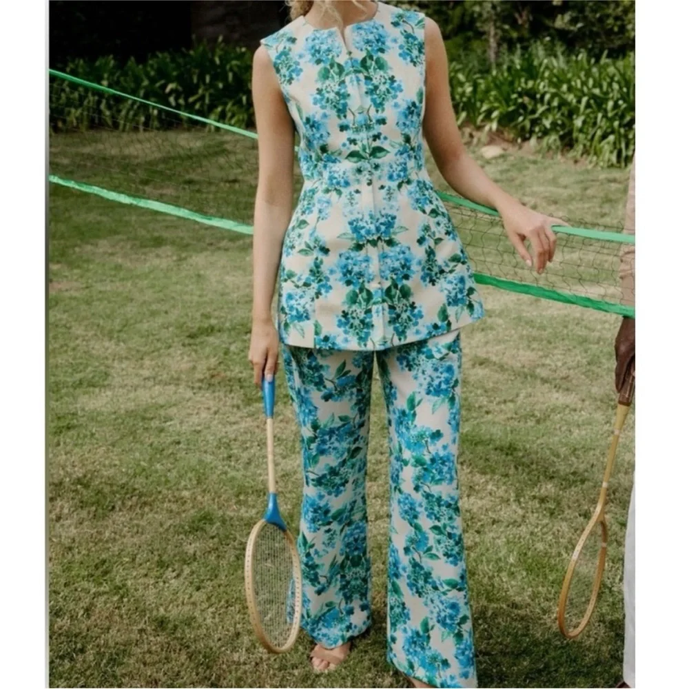 TUCKERNUCK Water's Edge Hydrangea Rhoda Tunic Top Size 10 - Picture 7 of 11